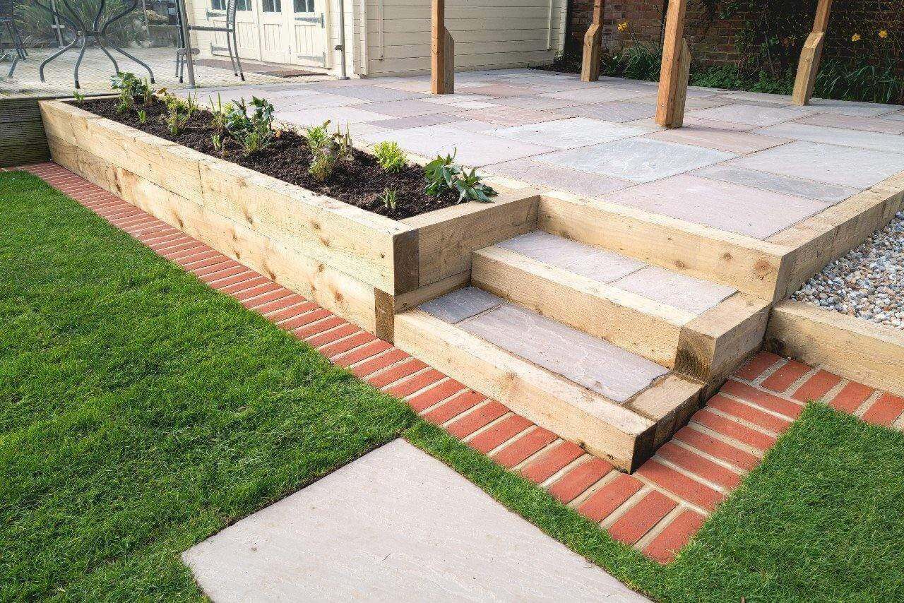 2.4m Green Treated Garden Sleeper 200 x 100mm - Image 3